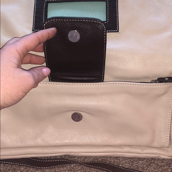 Multi Function Fold Over Bag in Tan/Brown - Picture 5 of 5